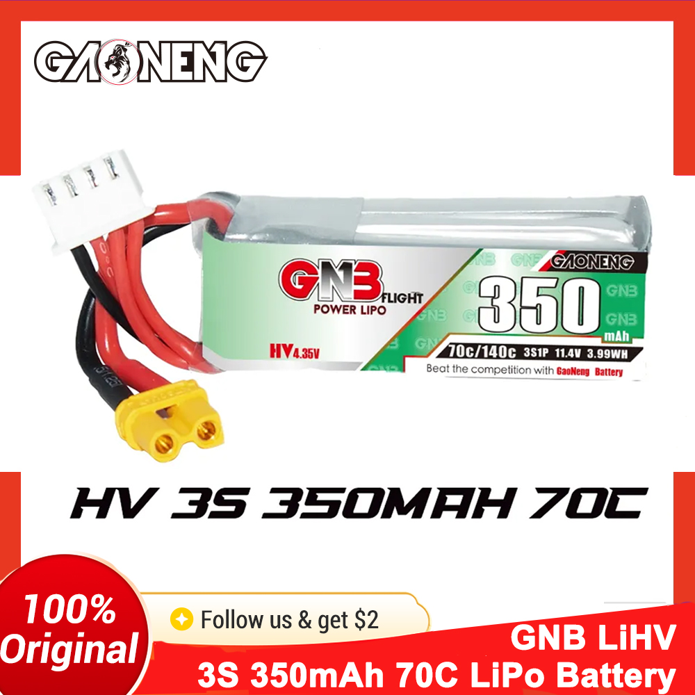 Walksnail Avatar Hd Goggles X - Batterie LiPo Gaoneng GNB 350mAh 3S